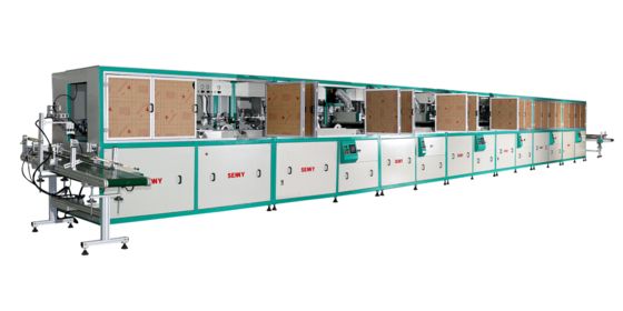 Machine d'impression sérigraphique entièrement automatique pour seaux ronds en plastique avec traitement de surface plasma, 18 pièces/min