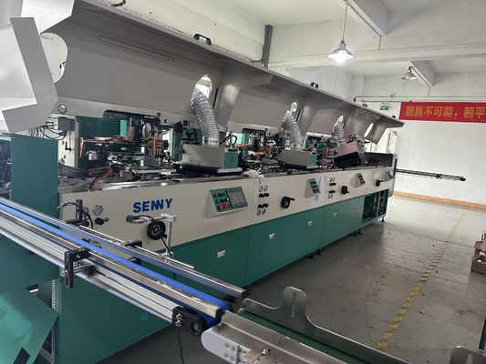 85 pièces/min Imprimante sérigraphique automatique multicolore pour bouteilles en verre, type linéaire, équipement métallique
