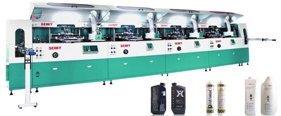 Machine de sérigraphie UV multicolore à écran facile à toucher et structure modulaire