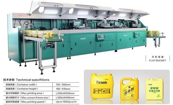 220VAC 1200 pièces/heure machine à imprimer à écran plat