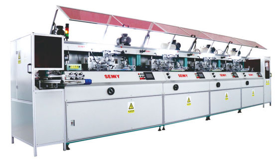 6 000 pièces/heure 12 bouteilles de couleur Silk Screen Printing Machine Certification CE
