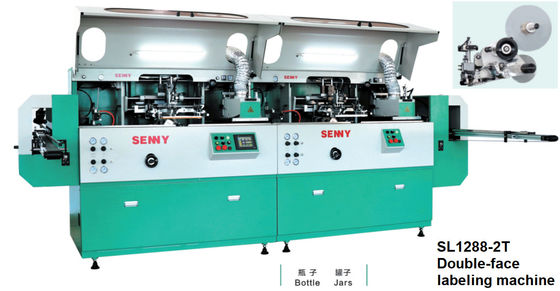 Machine à étiquettes automatique de visage de double de la CE, machine d'étiqueteur de pot d'OEM