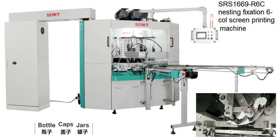 6 machine d'impression automatique d'écran de cylindre de la couleur 7bar 380V pour la bouteille