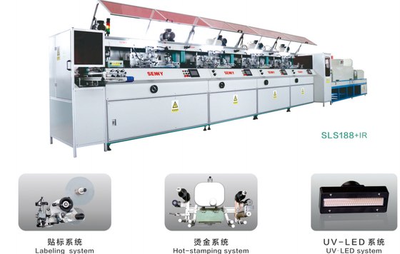 Traitement UV conduit par servo automatique combiné modulaire de machine d'impression d'écran de structure