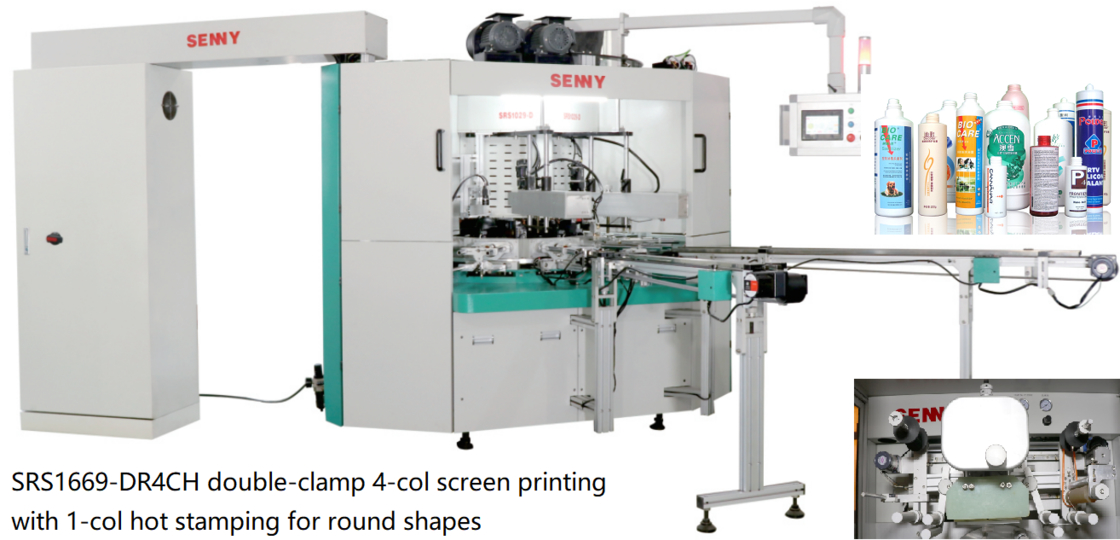 6 Station d'impression bouteilles Machine d'impression à écran multicolore CNC 45 pièces/min