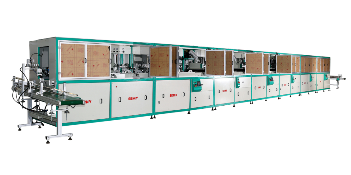 Machine d'impression sérigraphique entièrement automatique pour seaux ronds en plastique avec traitement de surface plasma, 18 pièces/min