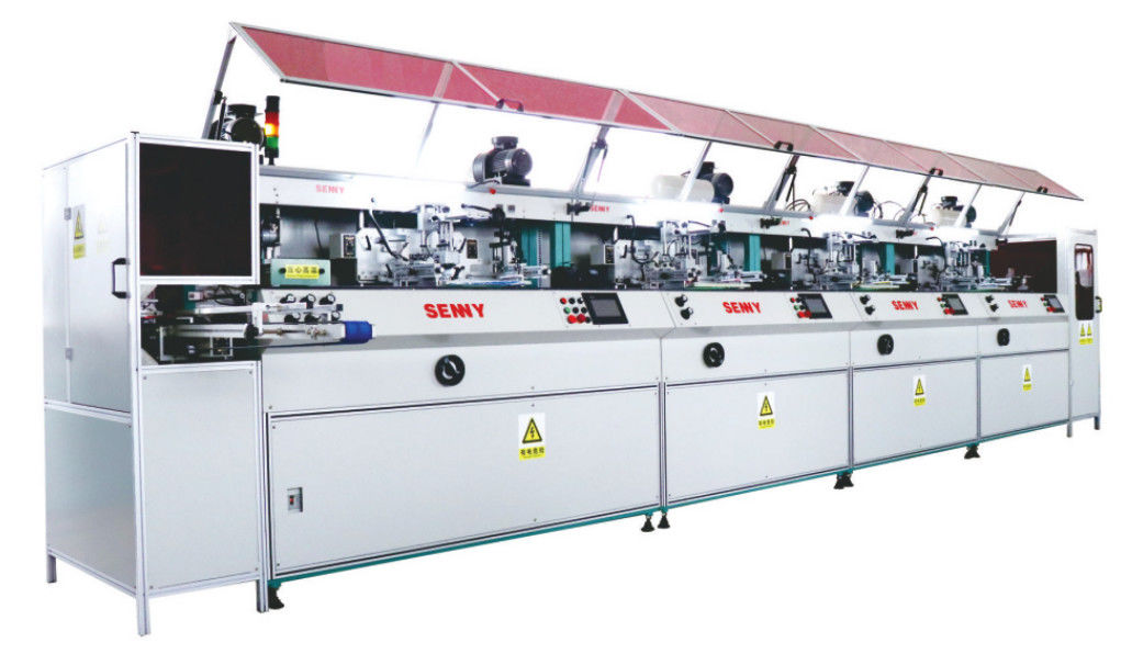 6 000 pièces/heure 12 bouteilles de couleur Silk Screen Printing Machine Certification CE