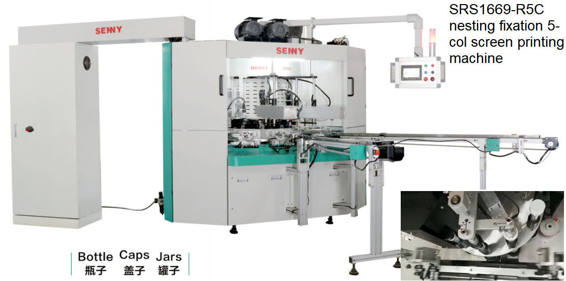 380V 60HZ 4 couleurs automatique machine d'impression à écran de bouteille contrôle servo