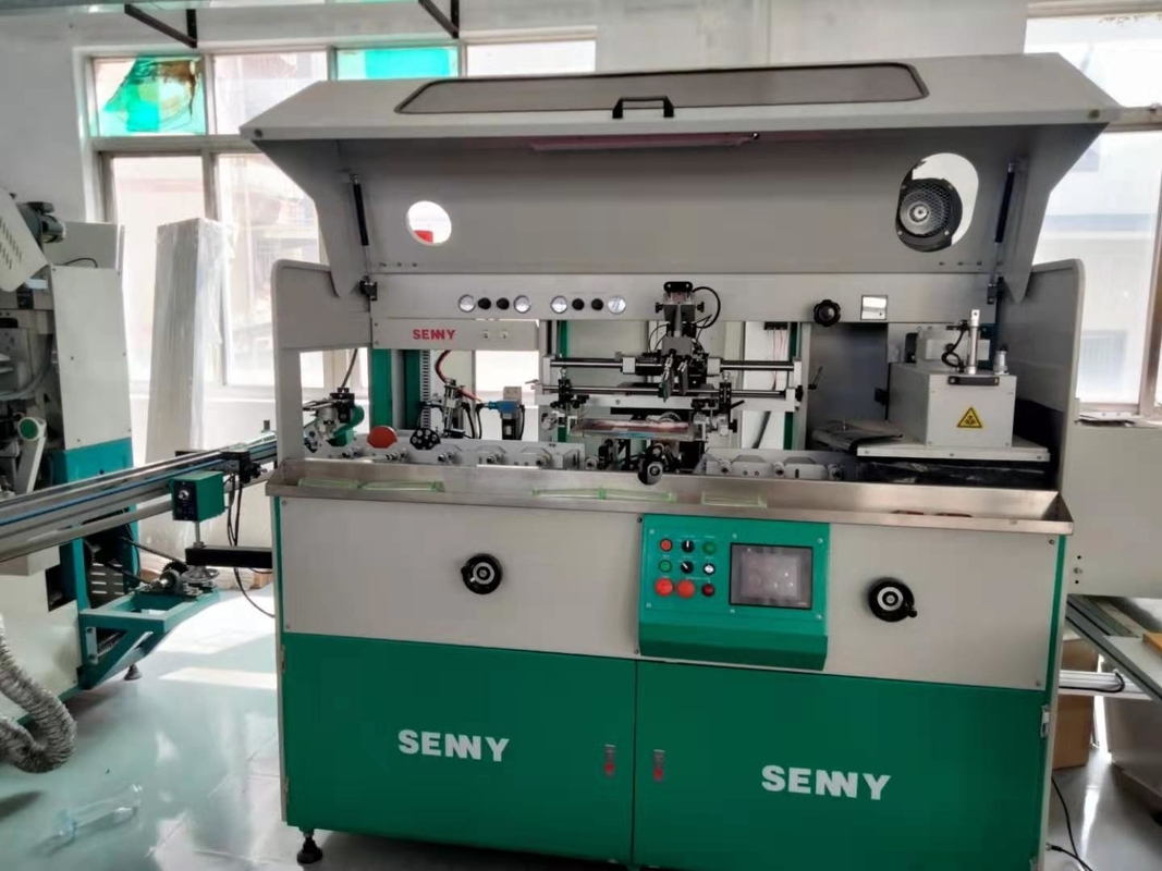 Machine UV de Multicolor Screen Printing d'imprimante de bouteille conduite par servo avec l'étiquetage de estampillage chaud
